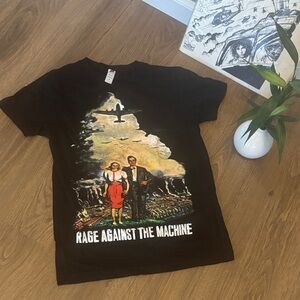 Rage Against the Machine Black Graphic T-Shirt with Bold Print